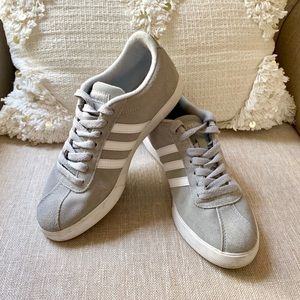 Gray Adidas sneakers